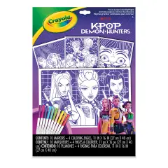 KPop Demon Hunters Set Creativo Con Maxi Pagine Da Colorare - creatività
