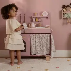 Cucina In Legno Fsc Con Accessori Rosa Little Dutch - Tricicli e primi passi