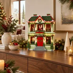 Natale Casa Animata LED 35,5 x 16,5 x 46,5 cm Multicolore - scene e villaggi