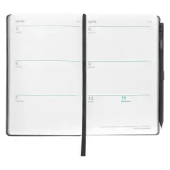 Agenda Comix 2027 Settimanale Large Orizzontale Nera Texture 12 Mesi - agende