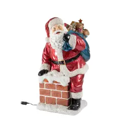 Babbo Natale Sam con Sacco 118 Cm con LED - addobbi casa