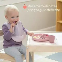 Cucchiaio In Morbido Silicone Con Custodia 6m+ Grigio - piatti e posate
