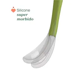 Cucchiaio Morbido Silicone Verde 6M+ - piatti e posate