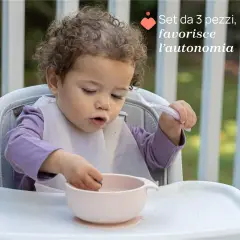 Set Pappa Silicone 6 Mesi+ Rosa - pappa