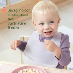 Set Pappa Silicone 6 Mesi+ Rosa - pappa