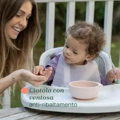 Set Pappa Silicone 6 Mesi+ Rosa - pappa