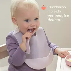 Set Pappa Silicone 6 Mesi+ Rosa - pappa