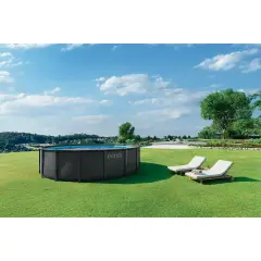 Piscina Ultra Xtr Frame 488X122 Pompa a Sabbia, Scaletta Doppia, Telo Base, Copertura - piscine rigide
