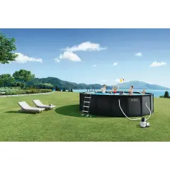 Piscina Ultra Xtr Frame 549X132 Pompa a Sabbia, Scaletta Doppia, Telo Base, Copertura - piscine rigide