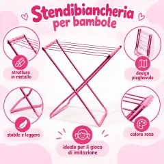 Birby Stendibiancheria Comfort In Metallo - Cucine e gioco simbolico