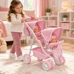 Birby Passeggino Comfort Gemellare Con Borsa Per Bambole - Cucine e gioco simbolico