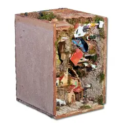 Presepe Libro PRESELIBRO Apribile con Natività 88x27x22 cm - presepi