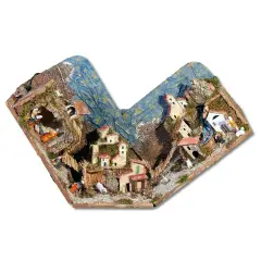 Presepe Libro PRESELIBRO Apribile con Natività 88x27x22 cm - presepi