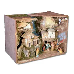 PRESELIBRO Presepe Apribile con Natività 141x37,5x42 cm - presepi