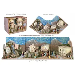 PRESELIBRO Presepe Apribile con Natività 141x37,5x42 cm - presepi