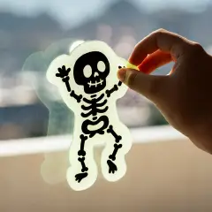 Legami - Window Glow Skeleton Adesivi Gel Fosforescenti Per Finestre Halloween - legami