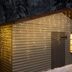 Ice Light Natalizio 384 LED Bianco Caldo Full-Flash 340x80 cm - luci