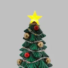 Albero di Natale per Villaggio Natalizio con Luci LED e Musica H30 cm - addobbi casa