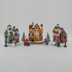 Casetta Natalizia Luminosa LED Colorati per Villaggio di Natale H13 cm - addobbi casa