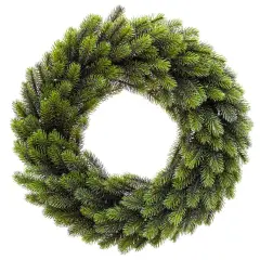 Corona Natalizia Abete Alpino Verde Preilluminata 60 cm con 80 LED - fiori e ghirlande