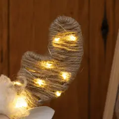Pecorenna Luminosa Natale H45 cm con 80 MicroLED Bianco Caldo e Multicolor - addobbi casa
