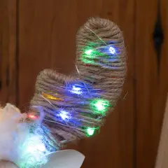 Pecorenna Luminosa Natale H45 cm con 80 MicroLED Bianco Caldo e Multicolor - addobbi casa