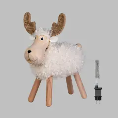Pecorenna Luminosa Natale H45 cm con 80 MicroLED Bianco Caldo e Multicolor - addobbi casa