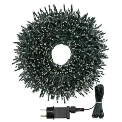 Catena Luminosa Natalizia 40 m con 2000 MiniLED Bianco Caldo e Flash Bianco Freddo - luci