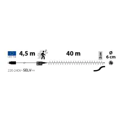 Catena Luminosa Natalizia Musicale PIR 40 m con 2000 LED Bianco Caldo - luci