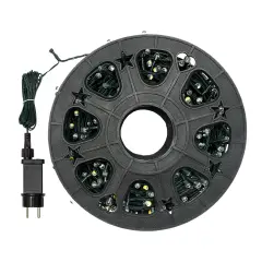 Catena Luminosa Natalizia 100 m con 1000 MaxiLED Bianco Caldo e Flash Bianco Freddo - luci