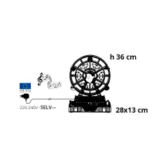 Ruota Panoramica di Babbo Natale con LED Colorati e Musica Natalizia - addobbi casa