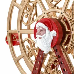 Ruota Panoramica di Babbo Natale con LED Colorati e Musica Natalizia - addobbi casa