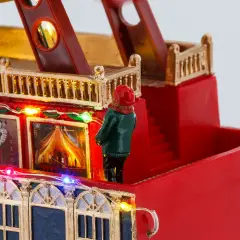 Ruota Panoramica di Babbo Natale con LED Colorati e Musica Natalizia - addobbi casa