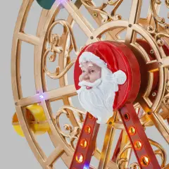 Ruota Panoramica di Babbo Natale con LED Colorati e Musica Natalizia - addobbi casa