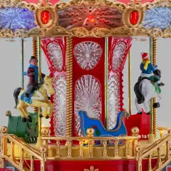 Giostra Natalizia con Soggetti Rotanti LED Colorati e Musica - addobbi casa