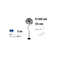 Albero Luminoso a Sfera Bianco RICH 160 cm con 1350 MicroLED - alberi led di design