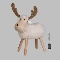 Pecorenna Natalizia Luminosa 65 cm con 110 MicroLED Dual Color - addobbi casa