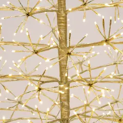 Albero Conico Luminoso Champagne 210 cm 1290 LED Bianco Caldo IP44 - alberi led di design
