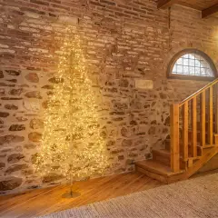 Albero Conico Luminoso Champagne 210 cm 1290 LED Bianco Caldo IP44 - alberi led di design