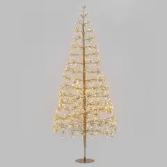 Albero di Natale Conico Champagne 240 cm con 1550 LED Bianco Caldo - alberi led di design