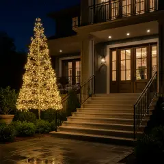 Albero di Natale Conico Champagne 270 cm con 1810 LED Bianco Caldo - alberi led di design