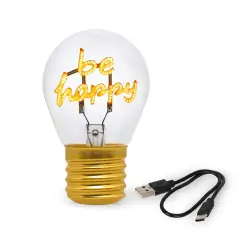 Legami - Bulb Fiction Lampada Da Tavolo A Forma Di Lampadina Be Happy - legami