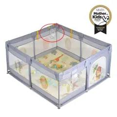 GameZone Tappeto con Recinto 120x120 cm Grey - box