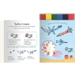 Dinosauri - Disegna con le Impronte Libro Creativo - Prima biblioteca