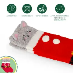 Legami - Non Slip Socks - It's A Match! Calzini Natalizi Gattino Natalizio N. 35-42 - legami