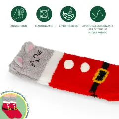 Legami - Non Slip Socks - It's A Match! Calzini Natalizi Gattino Natalizio N. 26-34 - legami