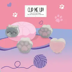 Legami Clip Me Up! - Set Di 4 Mini Mollettine Capelli - Kitty - legami