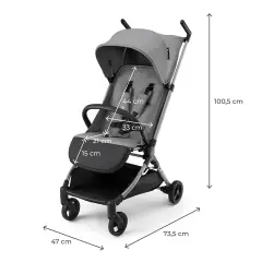 Kinderkraft Passeggino WISP Ultraleggero Pocket Granite Grey - passeggini compatti