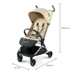 Kinderkraft Passeggino WISP Ultraleggero Pocket Stone Beige - passeggini compatti