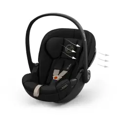 Cybex Seggiolino Auto Cloud S Comfort Sepia Black - neonati 40-87 cm (0-1 anno)